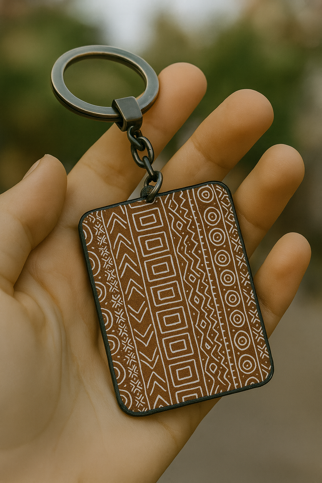 Mountain Motifs Pattern Keychains