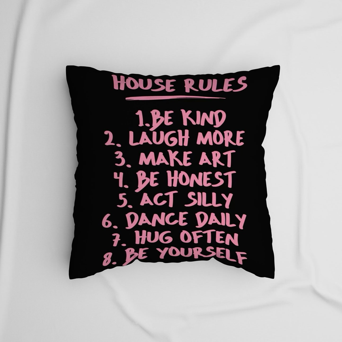 House Rules qoutes englisgh Velvet Cushion