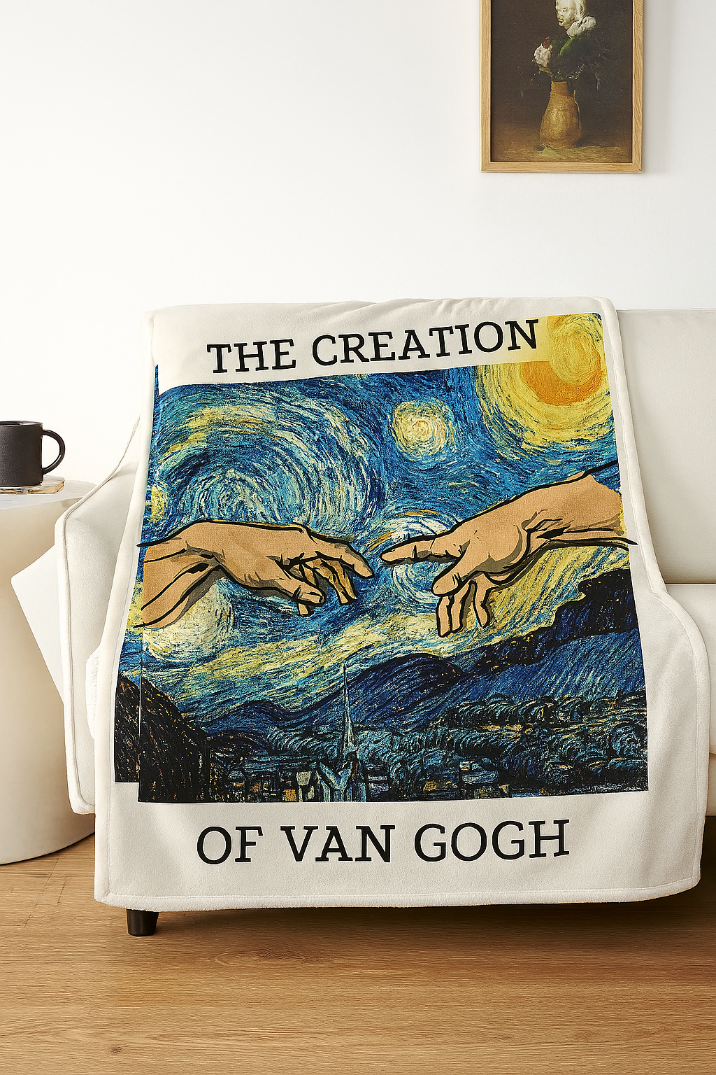 The Creation Of Vangoh Art Premium Throw Blanket