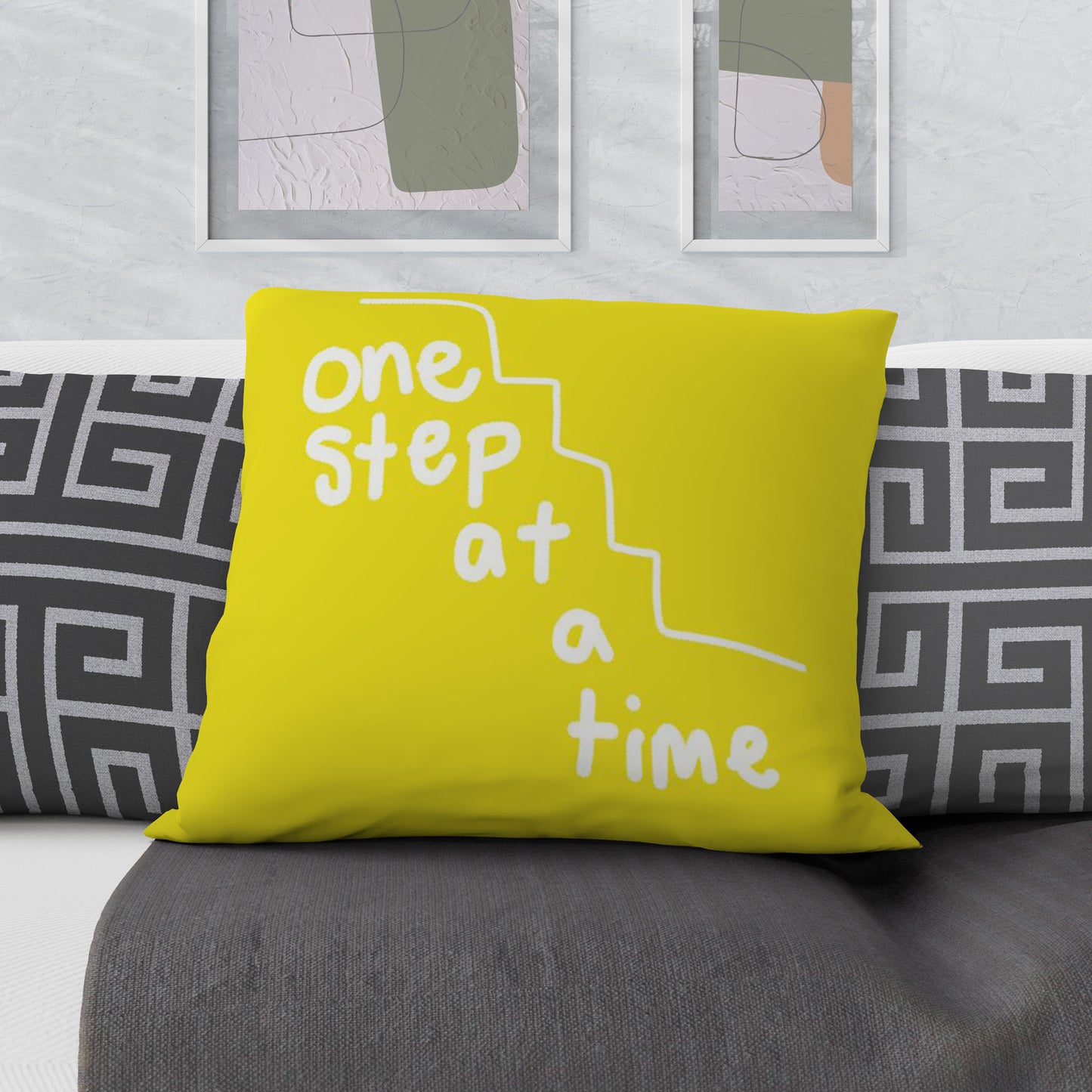 One Step qoutes englisgh Velvet Cushion