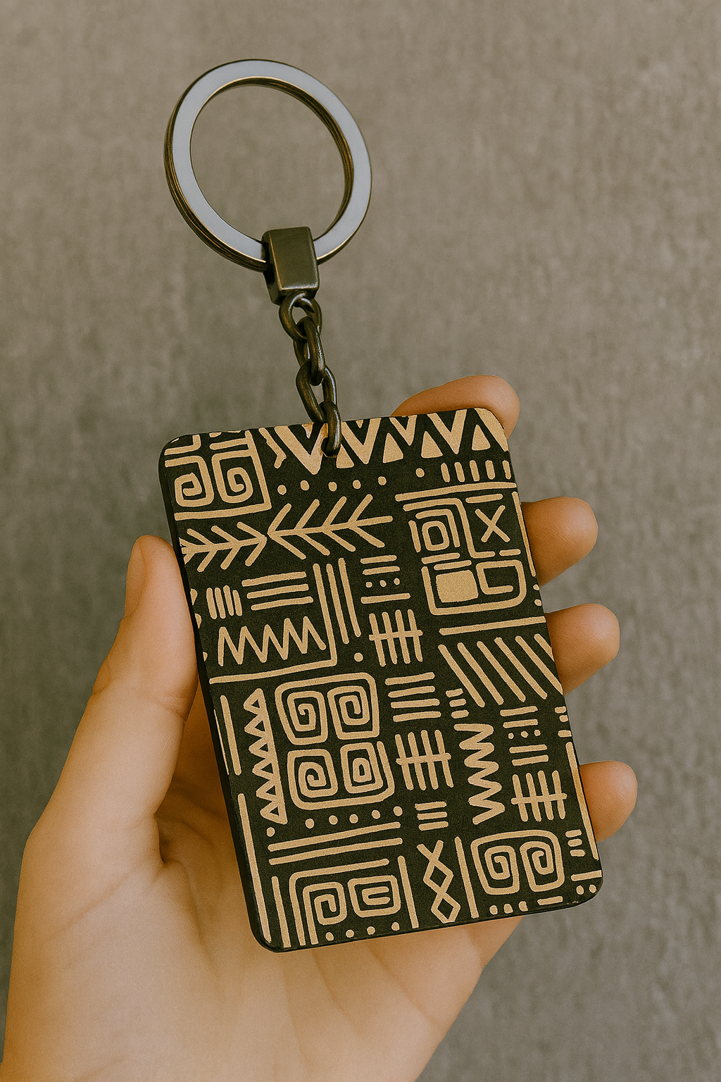 Leaf Lines Pattern Keychains