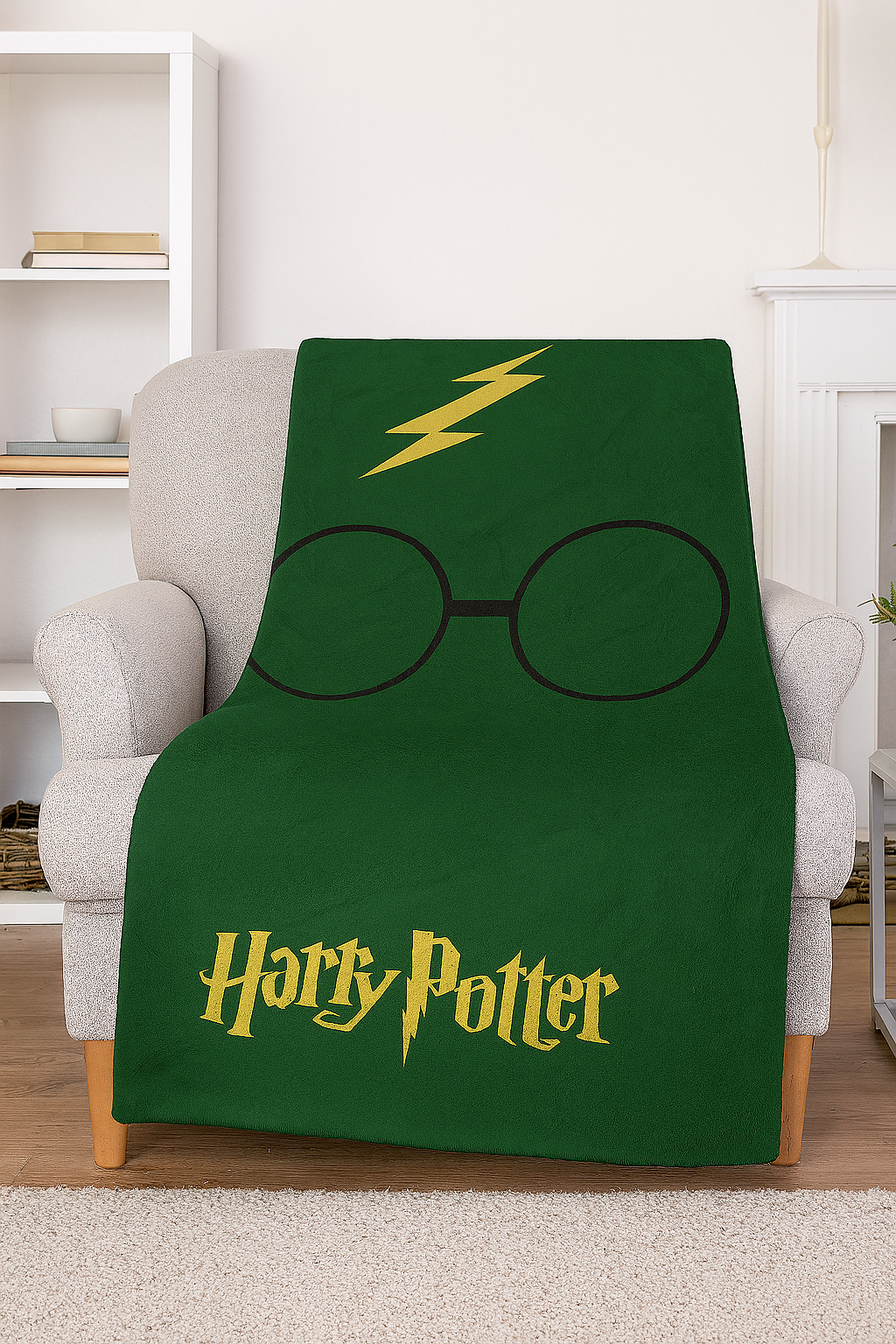 Harry Potter Green Cartoon Premium Throw Blanket