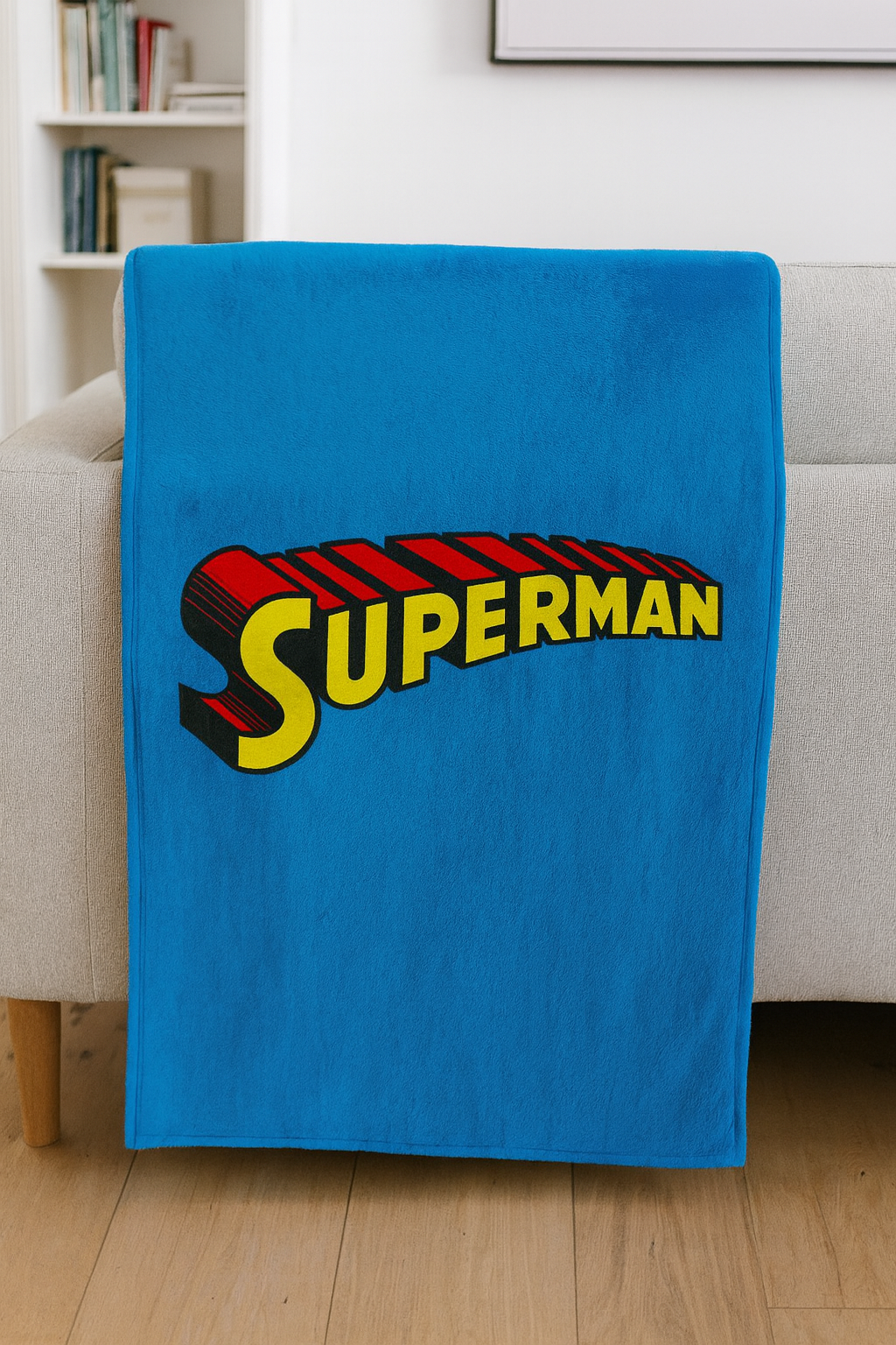 Superman Blue Superhero Premium Throw Blanket