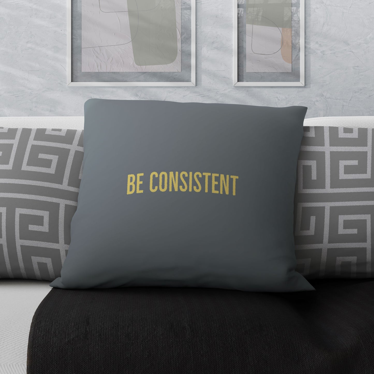 Be Consistent qoutes englisgh Velvet Cushion