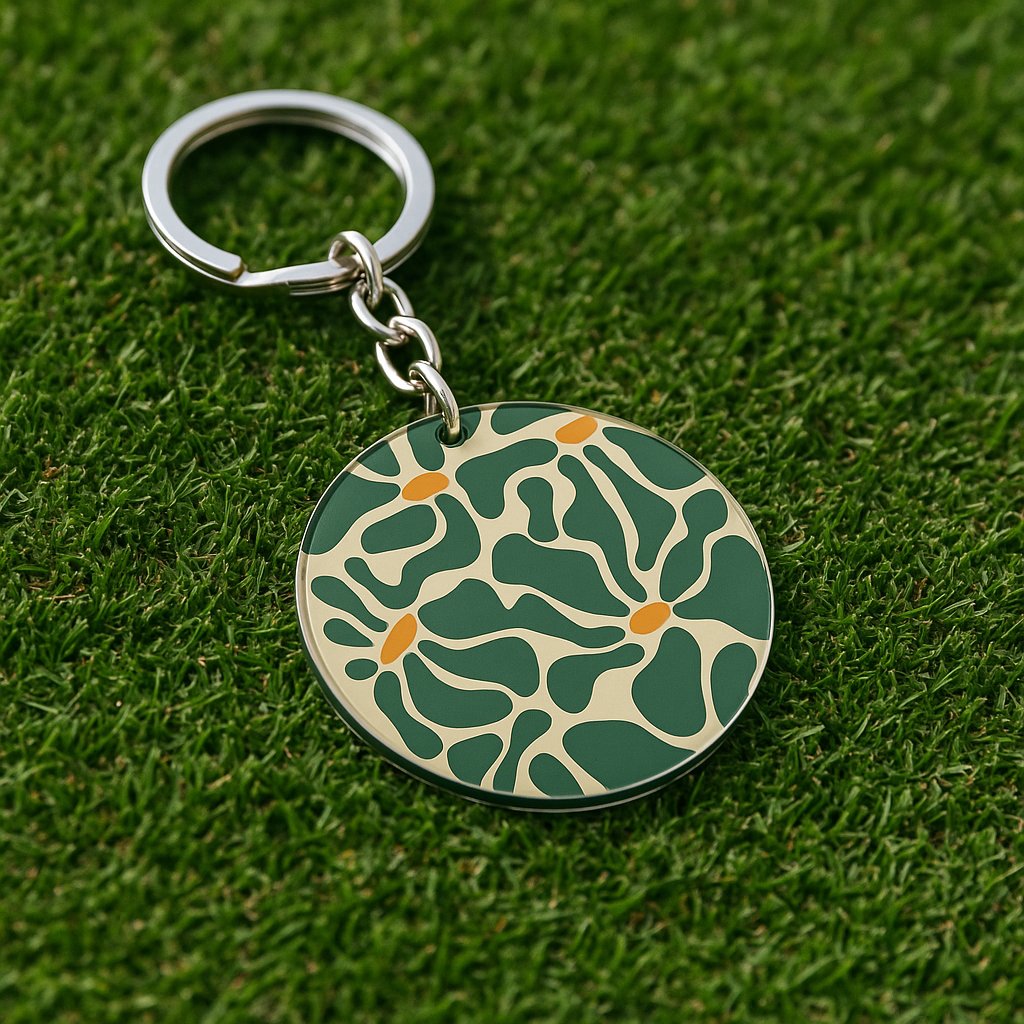 Flower Green Flower Keychains