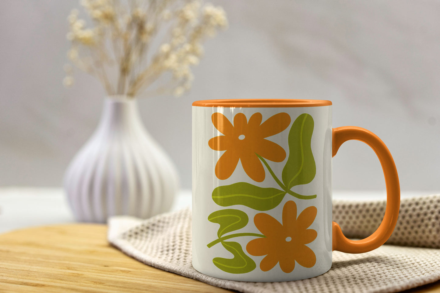Flower Orange Flower Mug