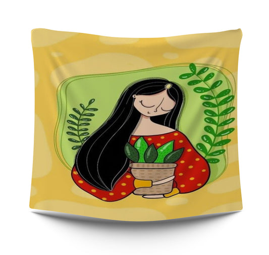 Girl Flower Yellow Girl typistry