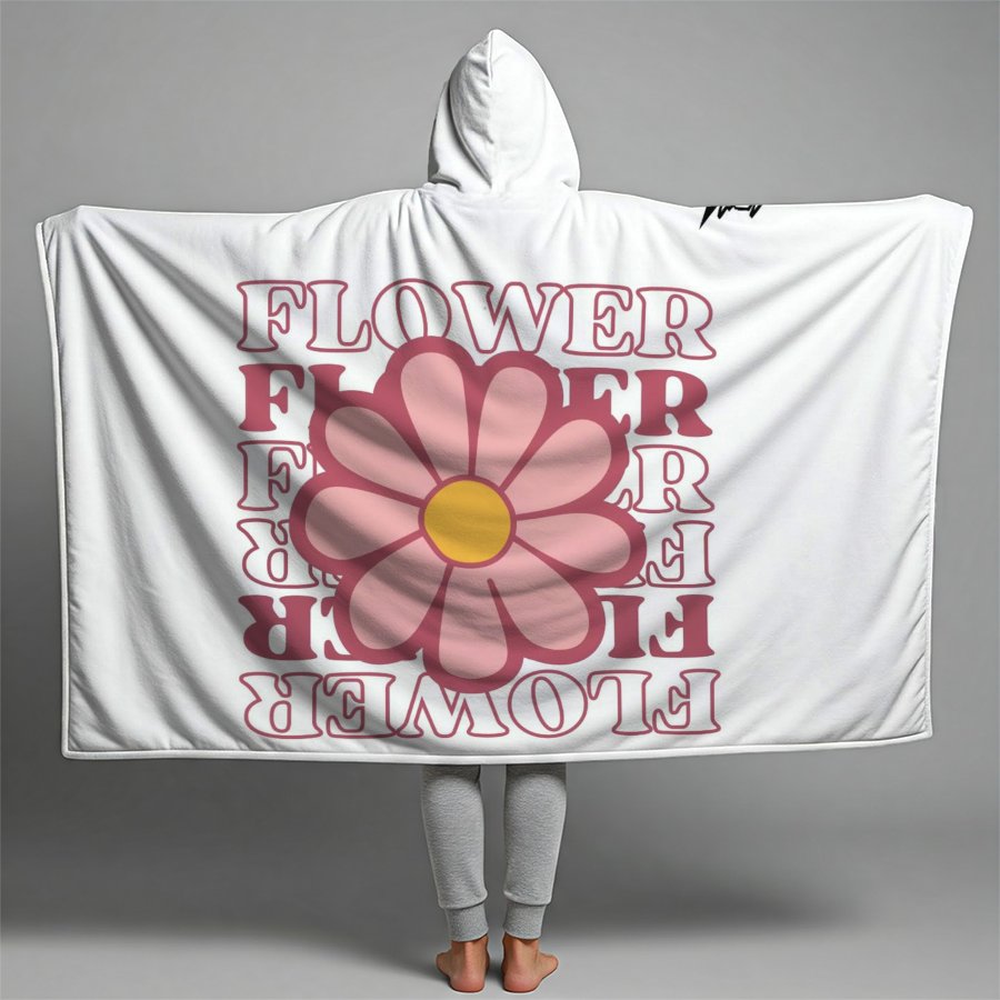 Flower Premium Hooded Blanket