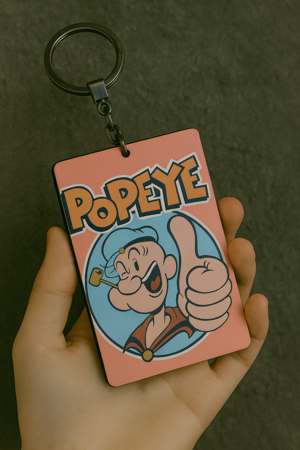 Popeye Green Cartoon Keychains