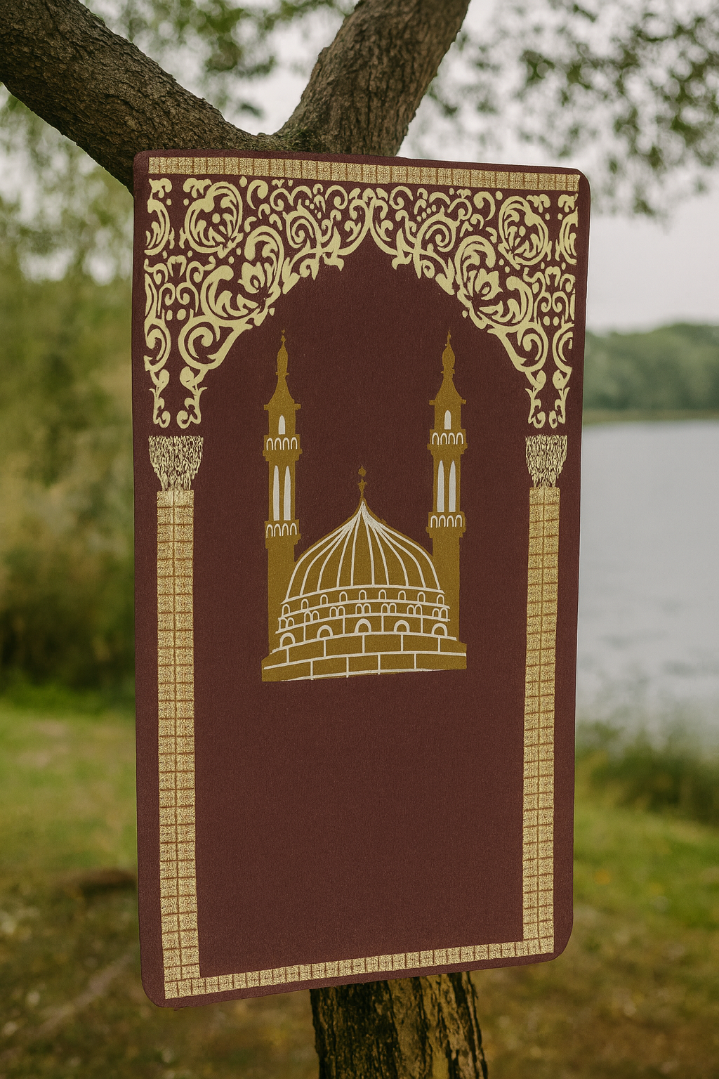 Noor Al-Barakah Premium Velvet Prayer Mat