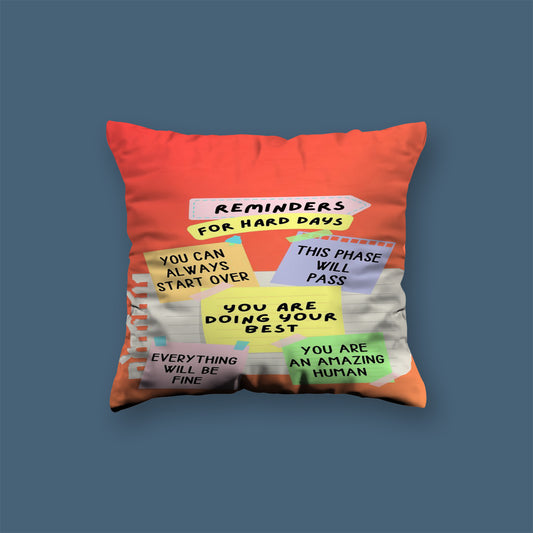 Reminders qoutes englisgh Velvet Cushion
