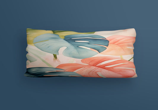 Flowers neutral abstract art Velvet Cushion