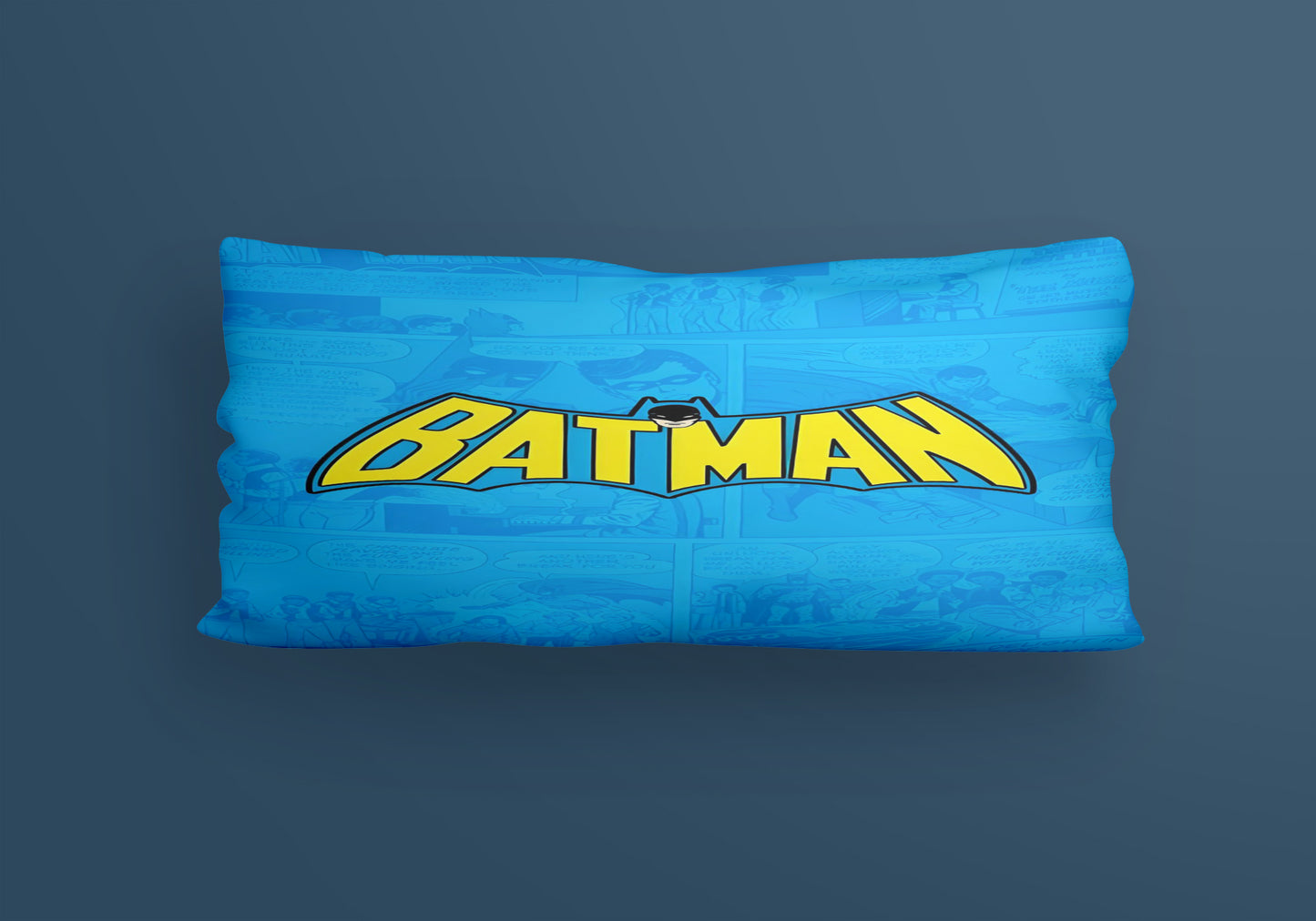 Batman Blue Superhero Velvet Cushion