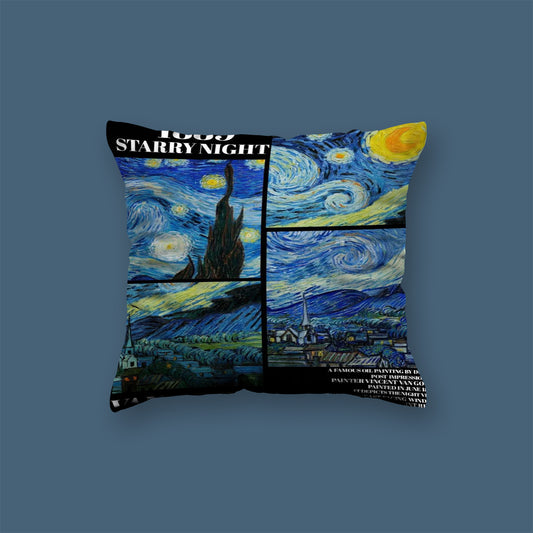 Starry Night Art Velvet Cushion