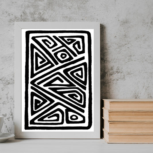 Leaf & Line Pattern posters Frame