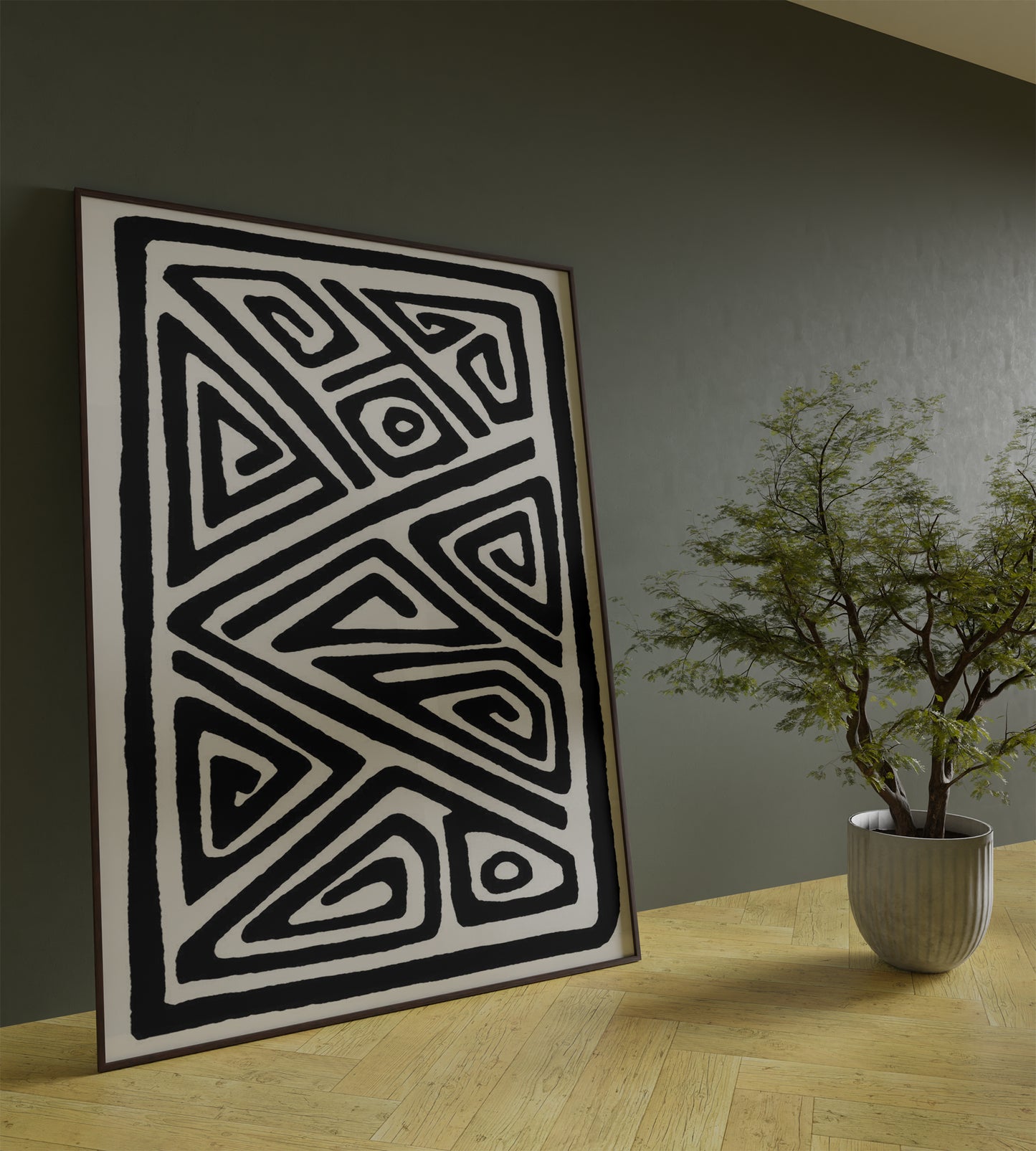 Leaf & Line Pattern posters Frame