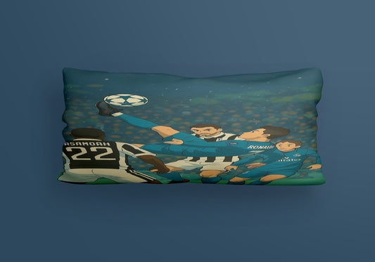 Ronaldo Back Ward football player Velvet Cushion