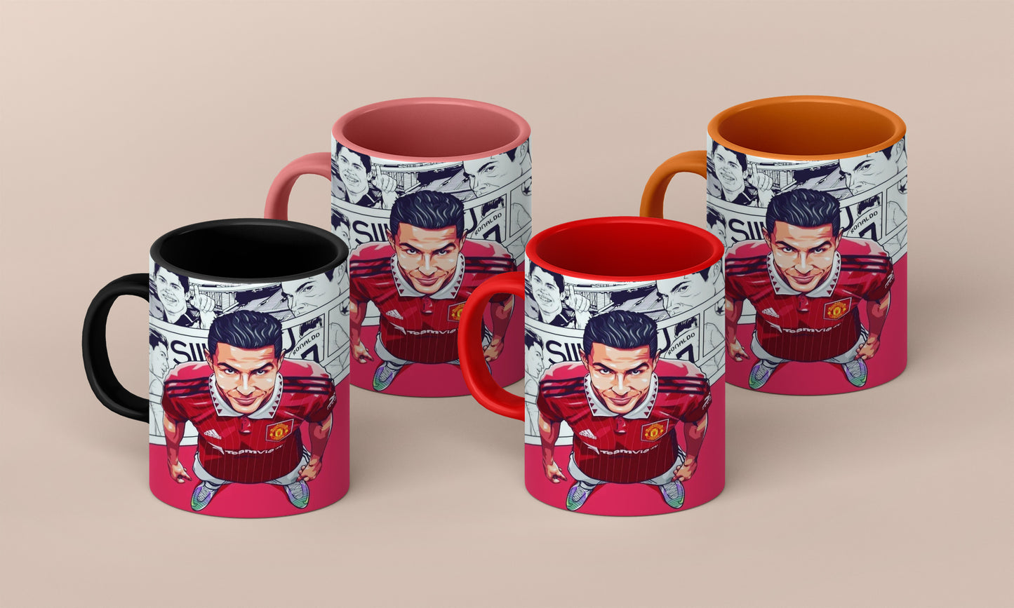 Ronaldo Red football player Mug
