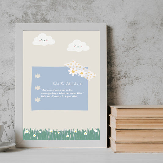 Don't be sad minimal arabic quotesr Frame