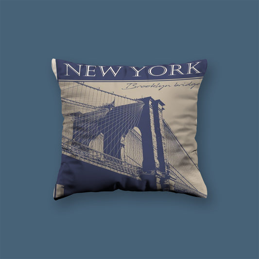 new york Travel Velvet Cushion