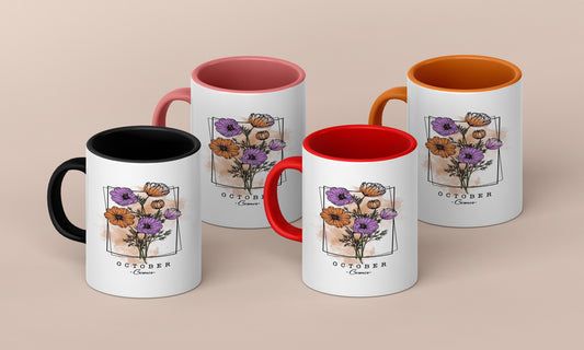 Flower October Flower Mug