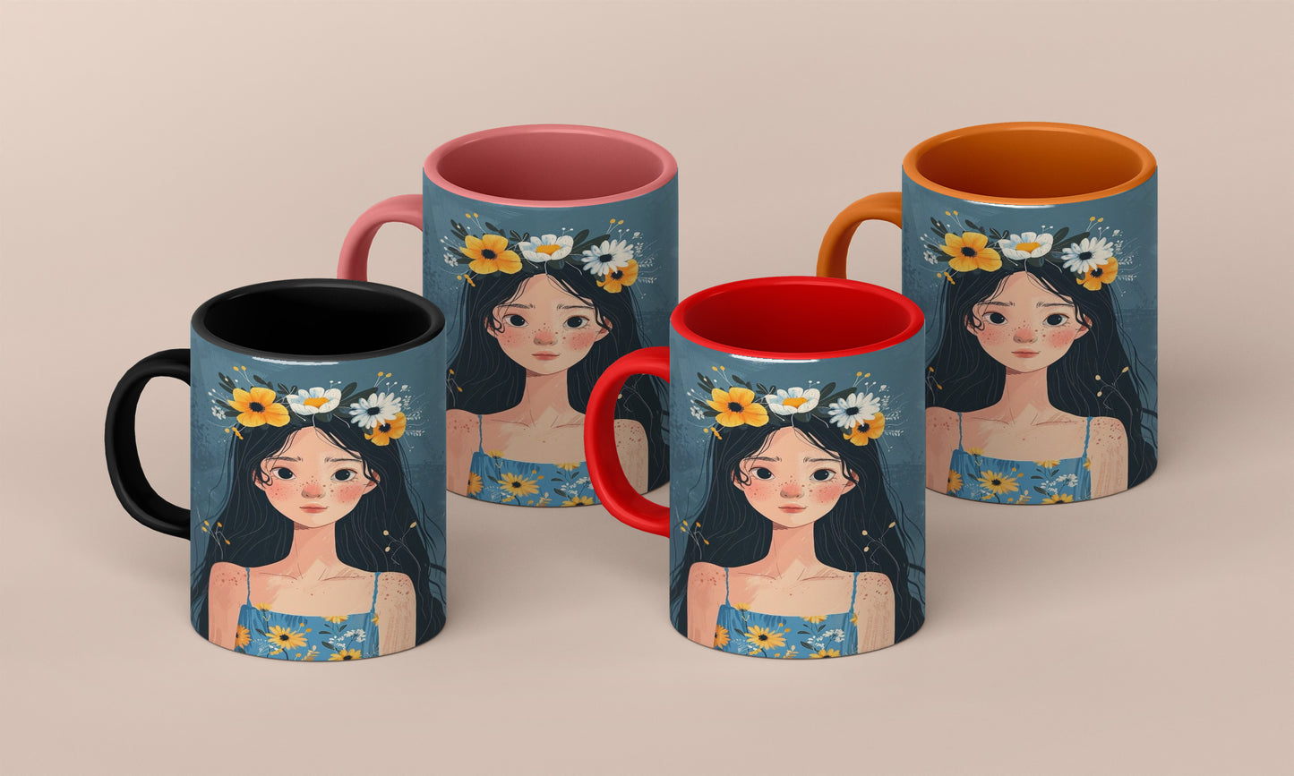 Girl Flower Girls Mug