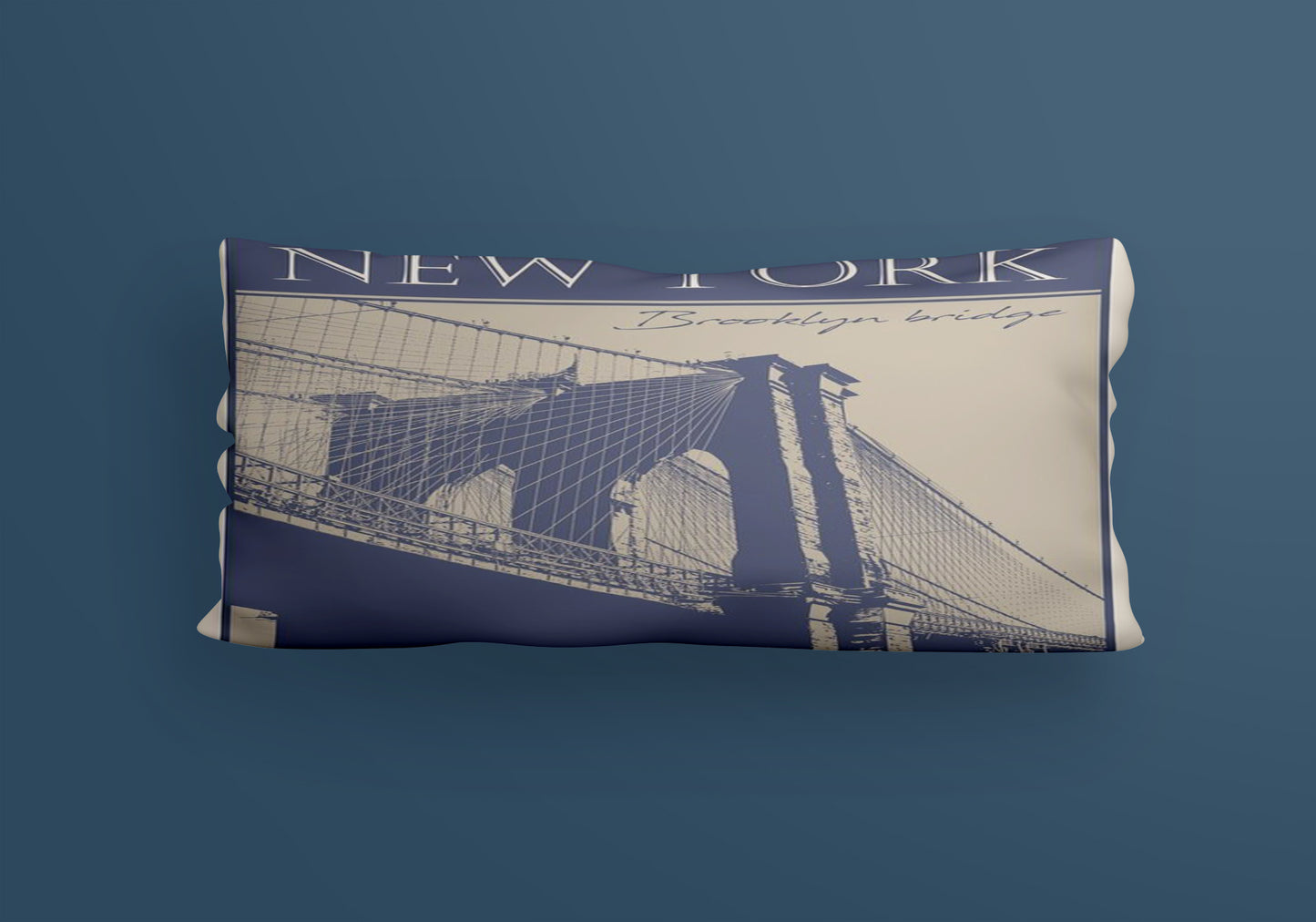 new york Travel Velvet Cushion