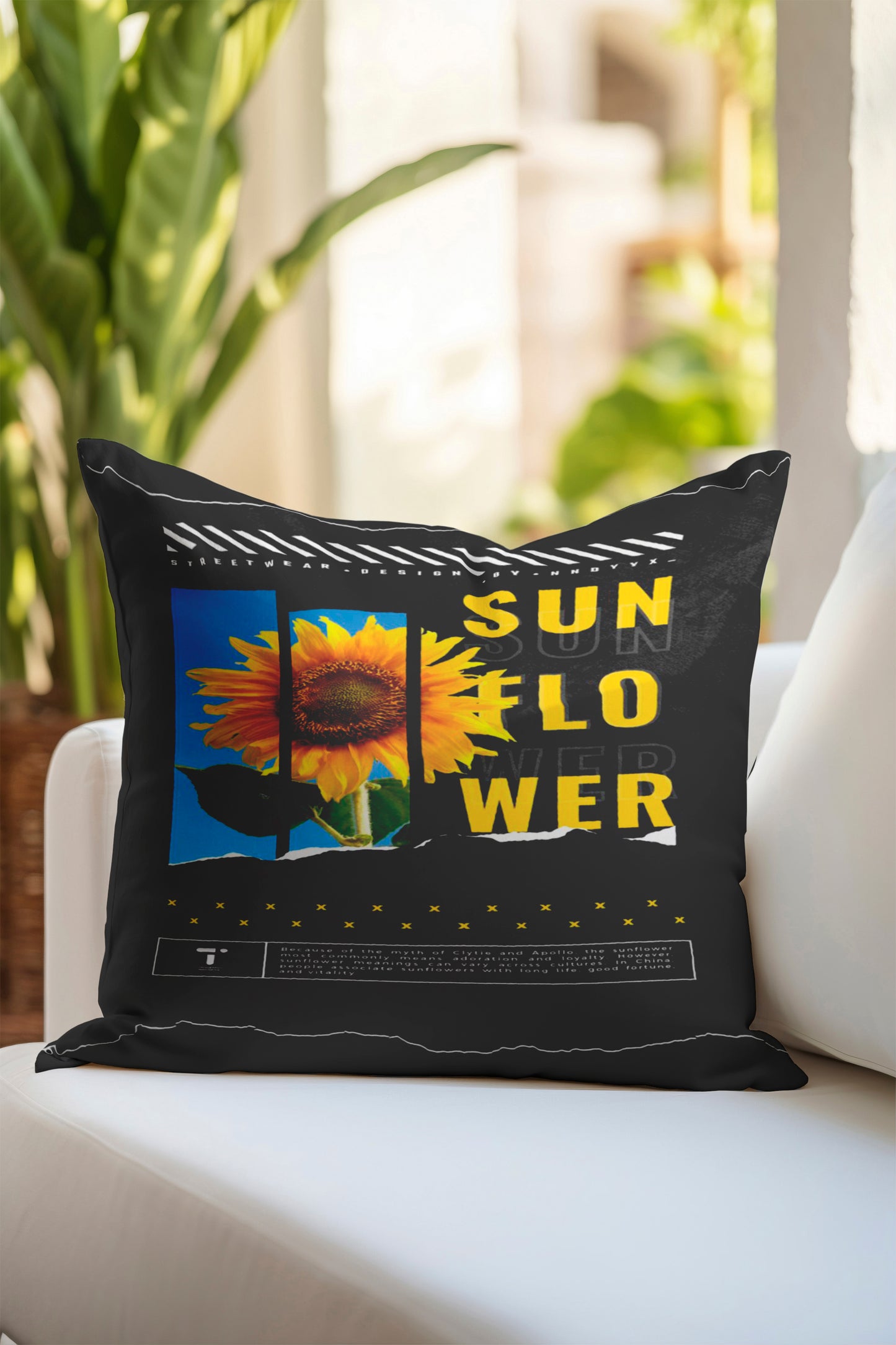 Sunflowr Art Velvet Cushion