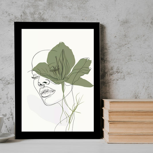 Face neutral abstract art Frame