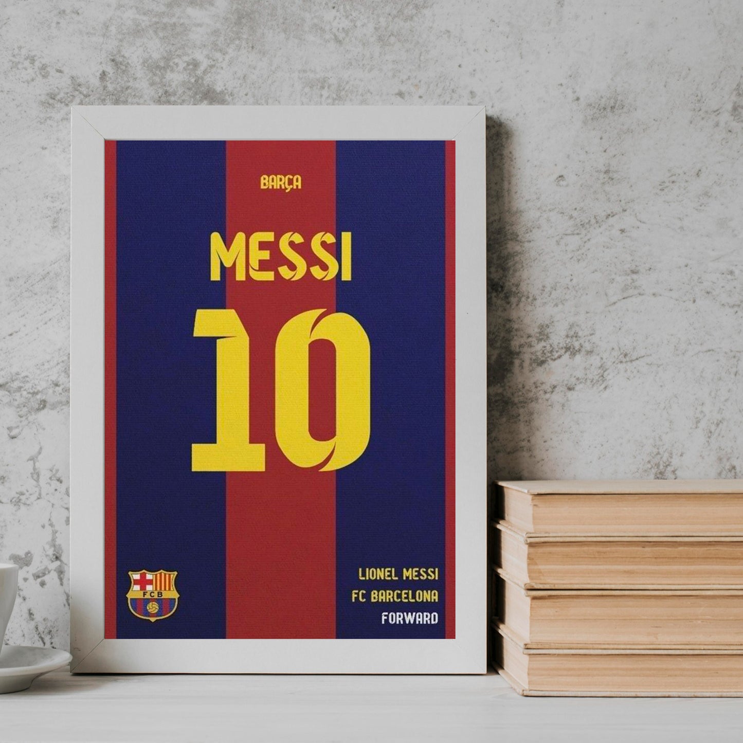 Messi Barcelona football player Frame