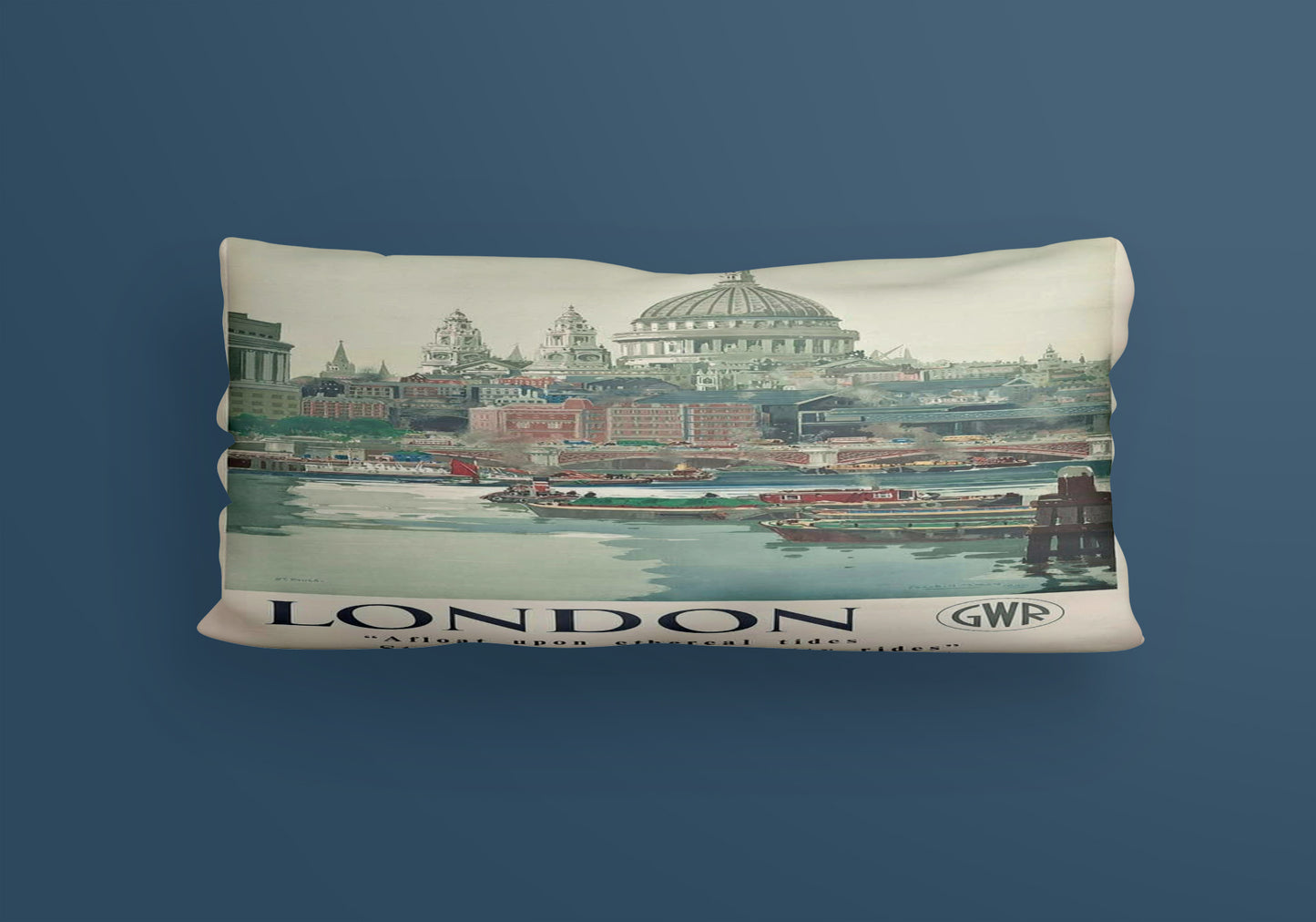 London Travel Velvet Cushion