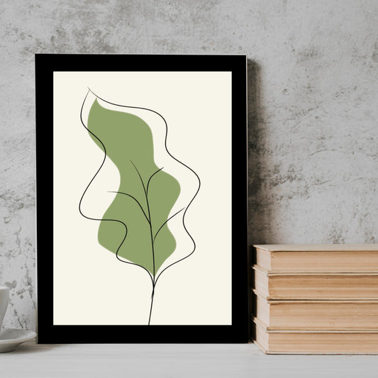 Green rose abstract art Frame