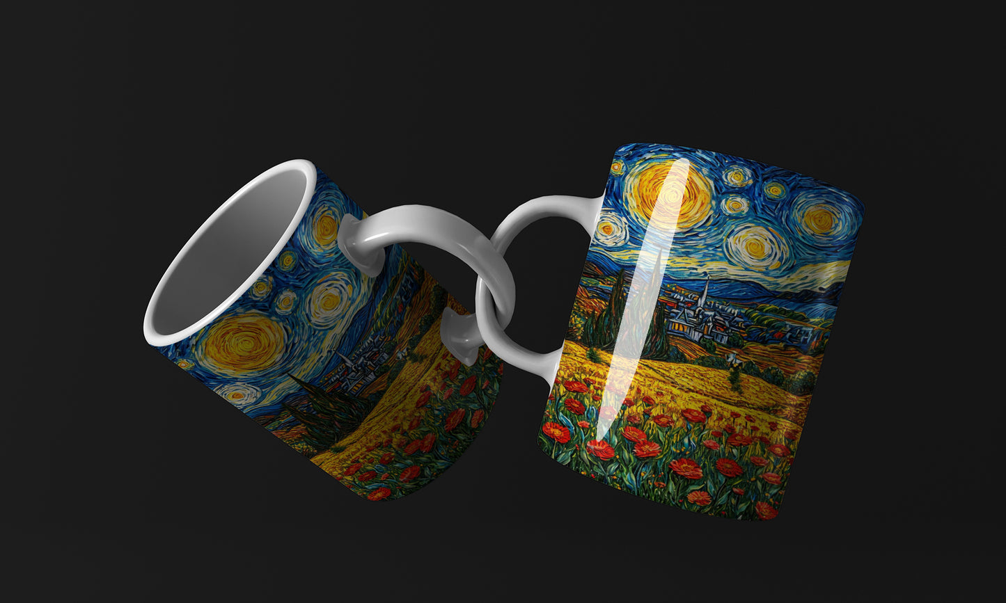 van goh Flower Art Mug