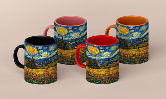 van goh Flower Art Mug