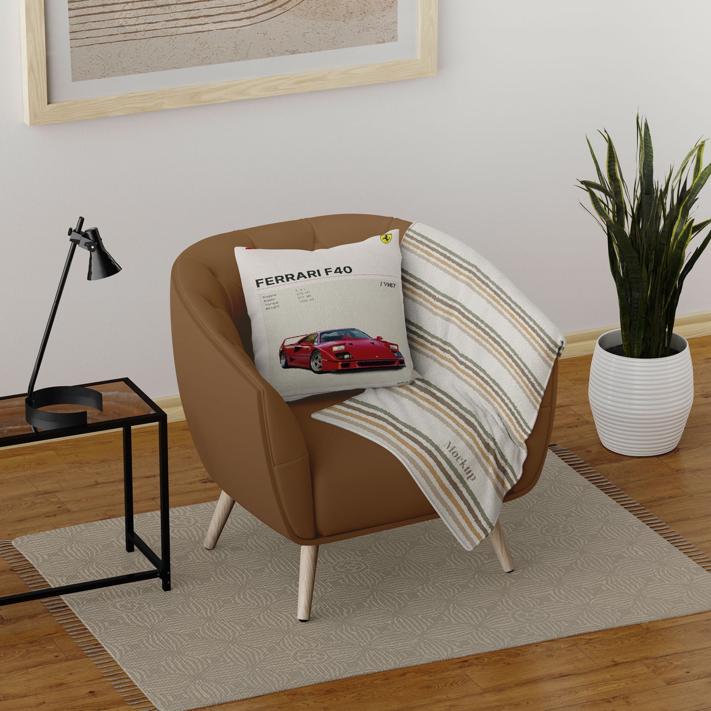 Ferrari F40 cars Velvet Cushion
