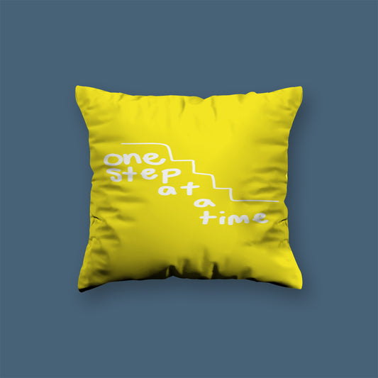 One Step qoutes englisgh Velvet Cushion