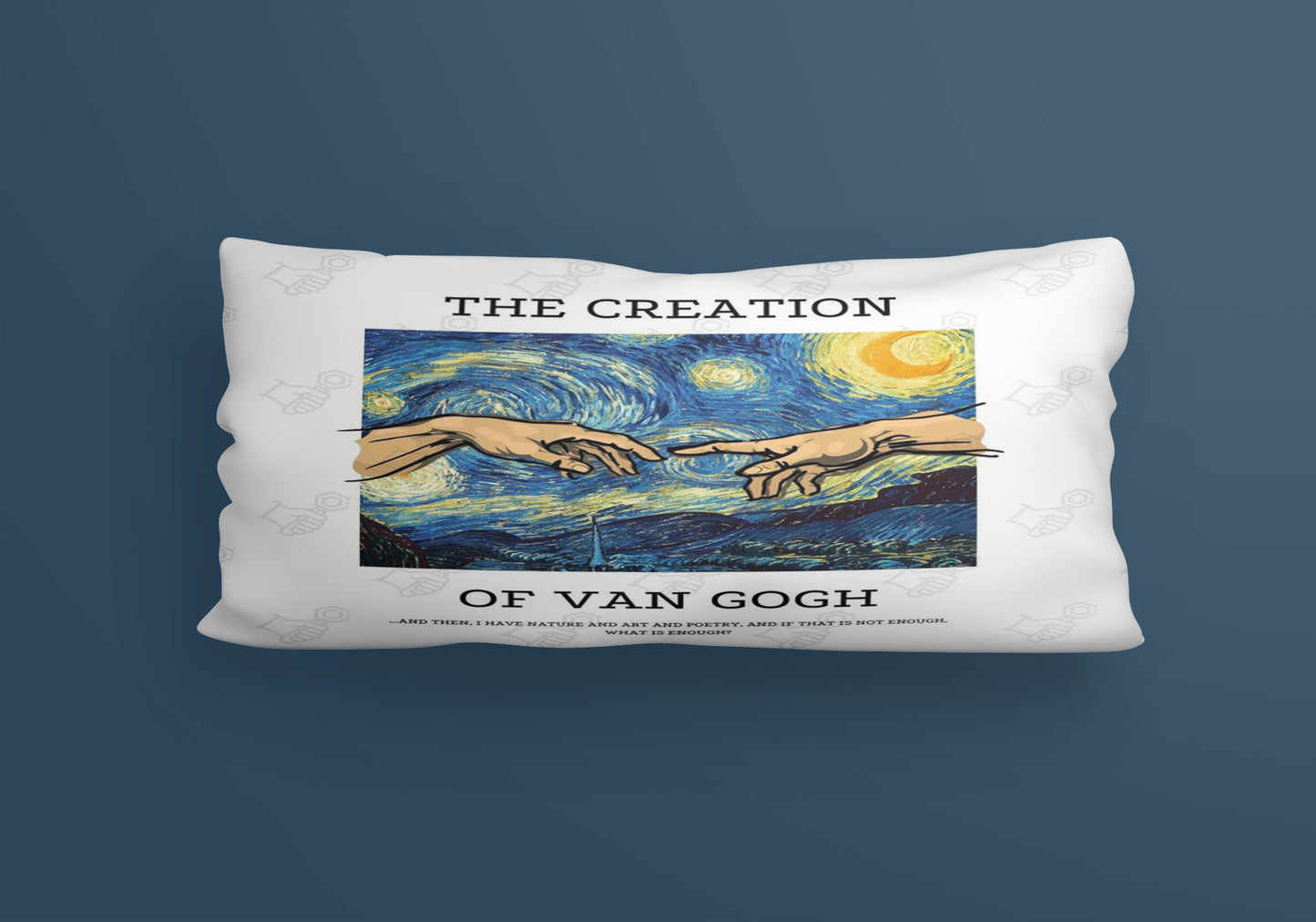 Starry Night Hand Art Velvet Cushion