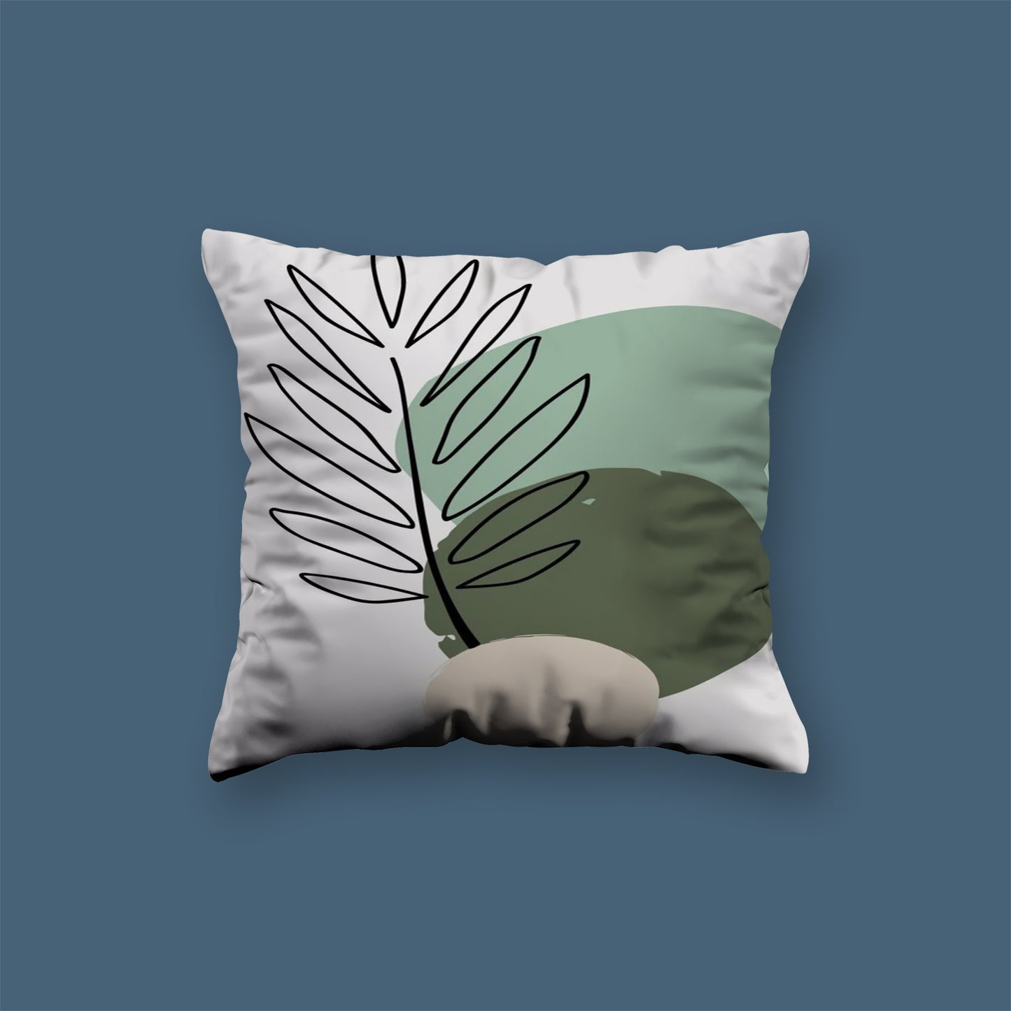 Moon neutral abstract art Velvet Cushion