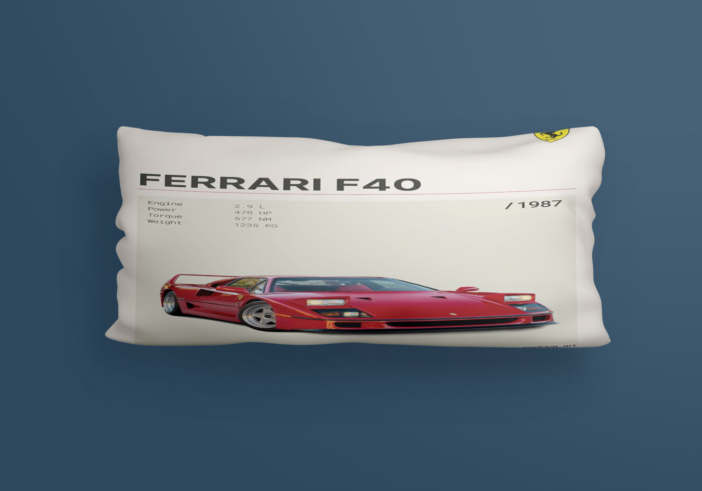 Ferrari F40 cars Velvet Cushion
