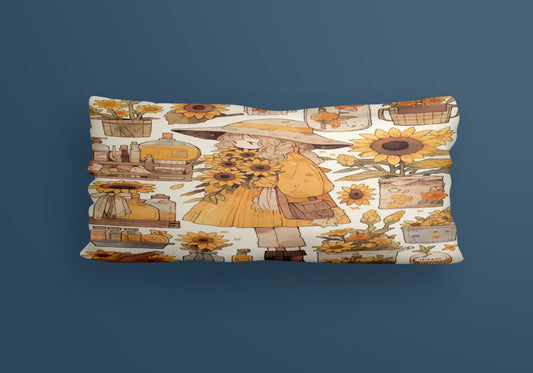 Sunflower Girls Velvet Cushion