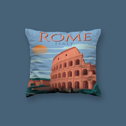 Rome Travel Velvet Cushion