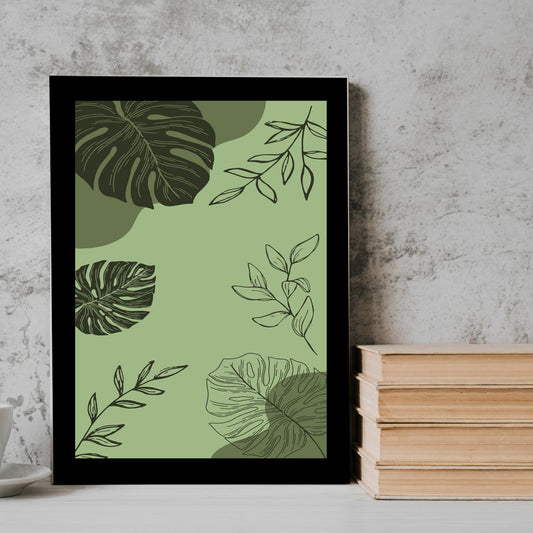 leaves neutral abstract art Frame