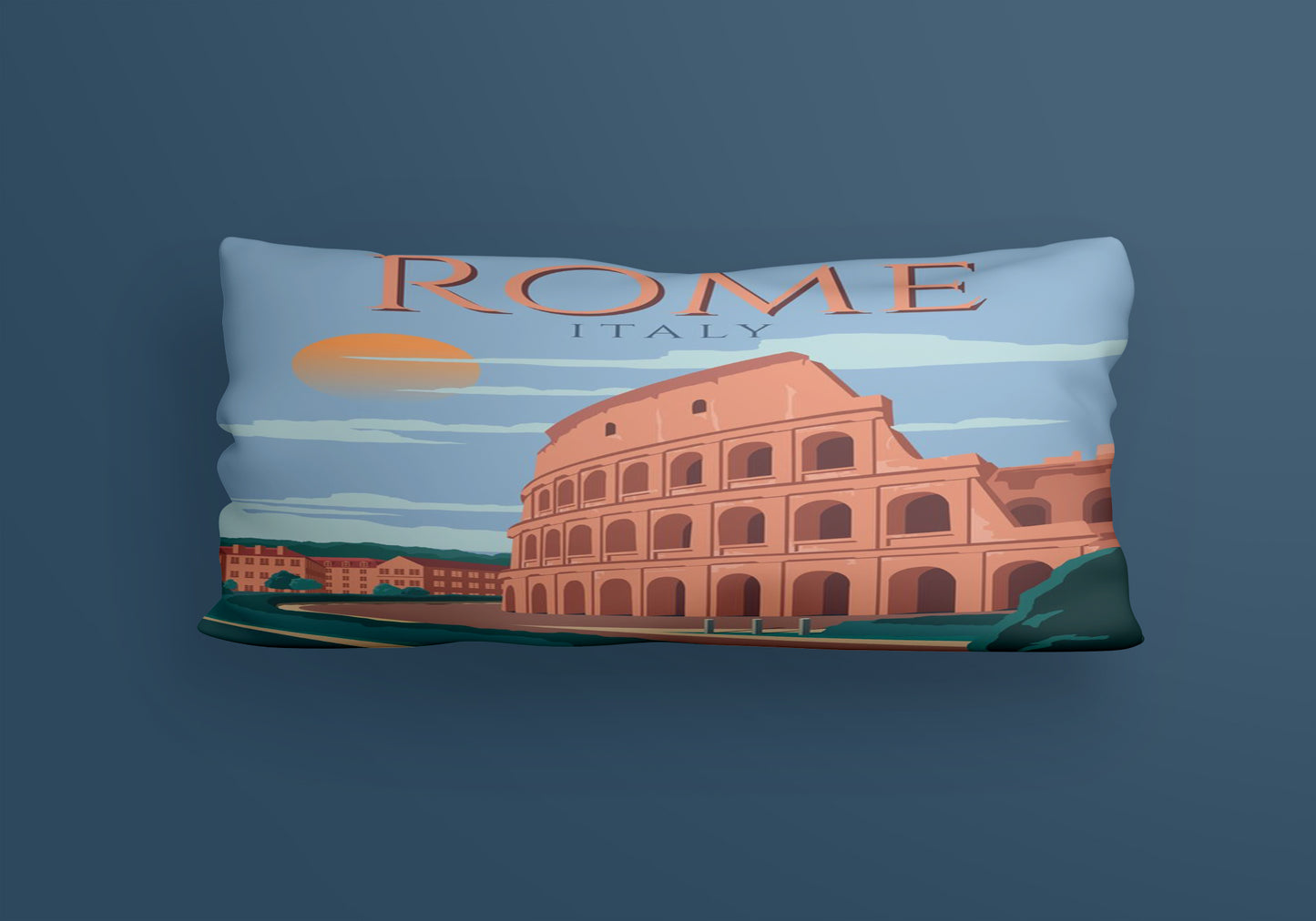 Rome Travel Velvet Cushion