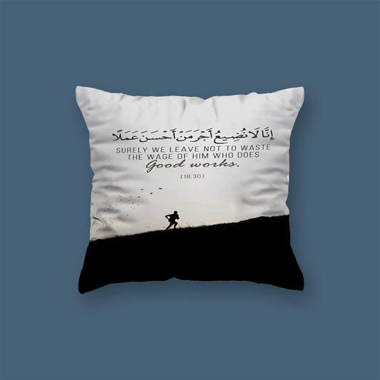 hardship minimal arabic quotes Velvet Cushion