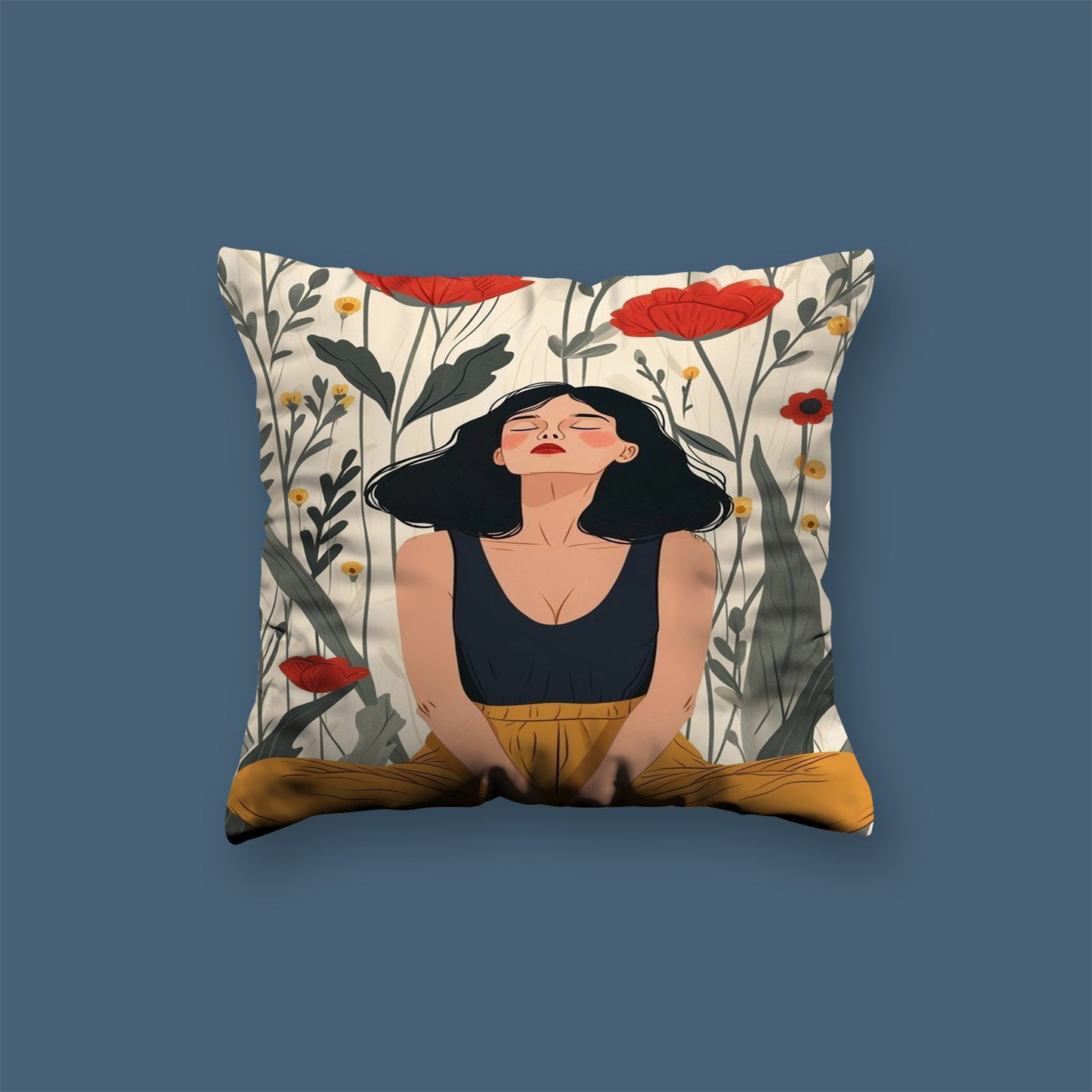 Yoga Girls Velvet Cushion