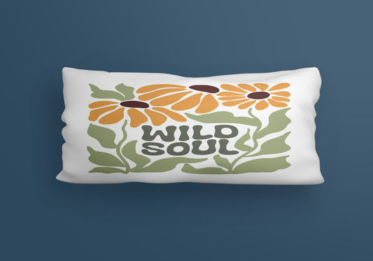 Wild Soul Flower Velvet Cushion