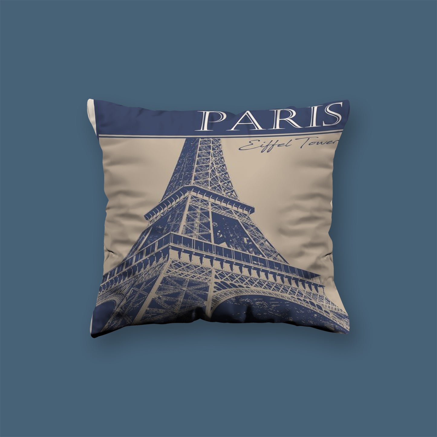 Paris Travel Velvet Cushion