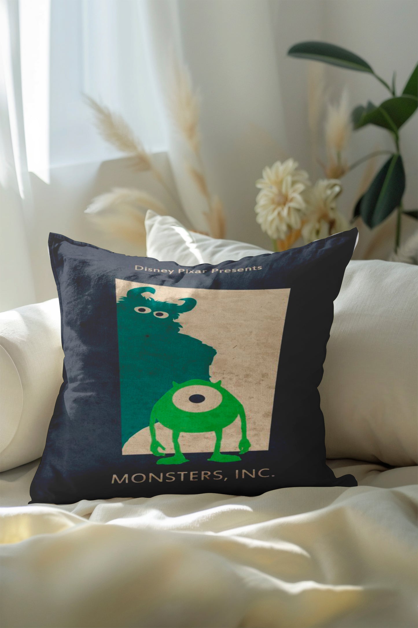 monsters inc Cartoon Velvet Cushion