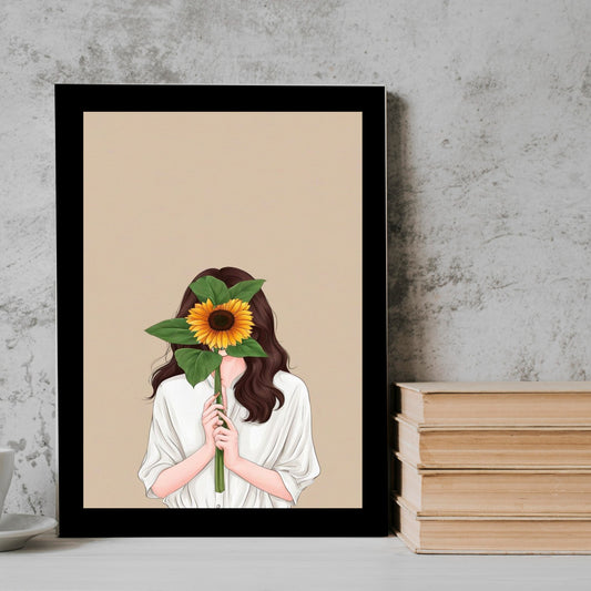 Girl Sunflower girl Frame