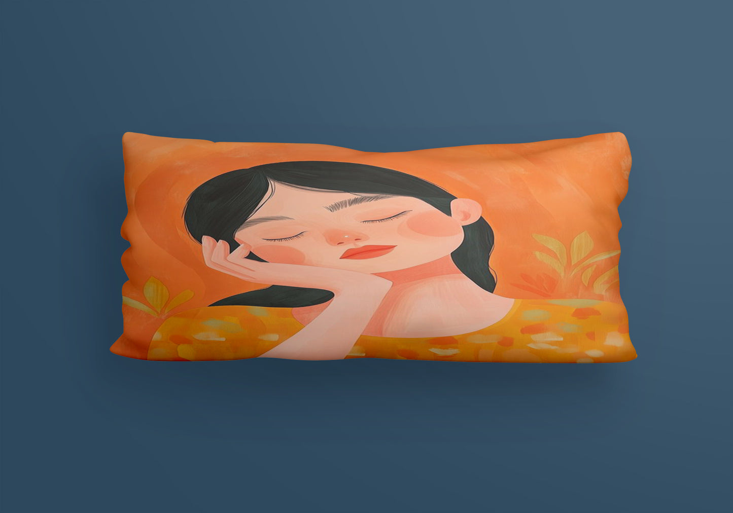Sleeping Girls Velvet Cushion